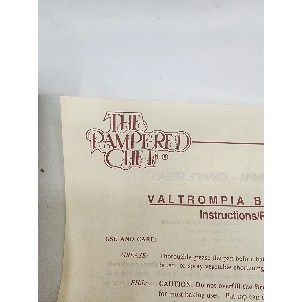 The Pampered Chef Flower Bread Tube Valtrompia Canapé Mold One Size